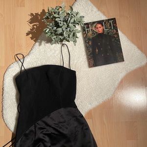 Elegant floor length dress with tie up back